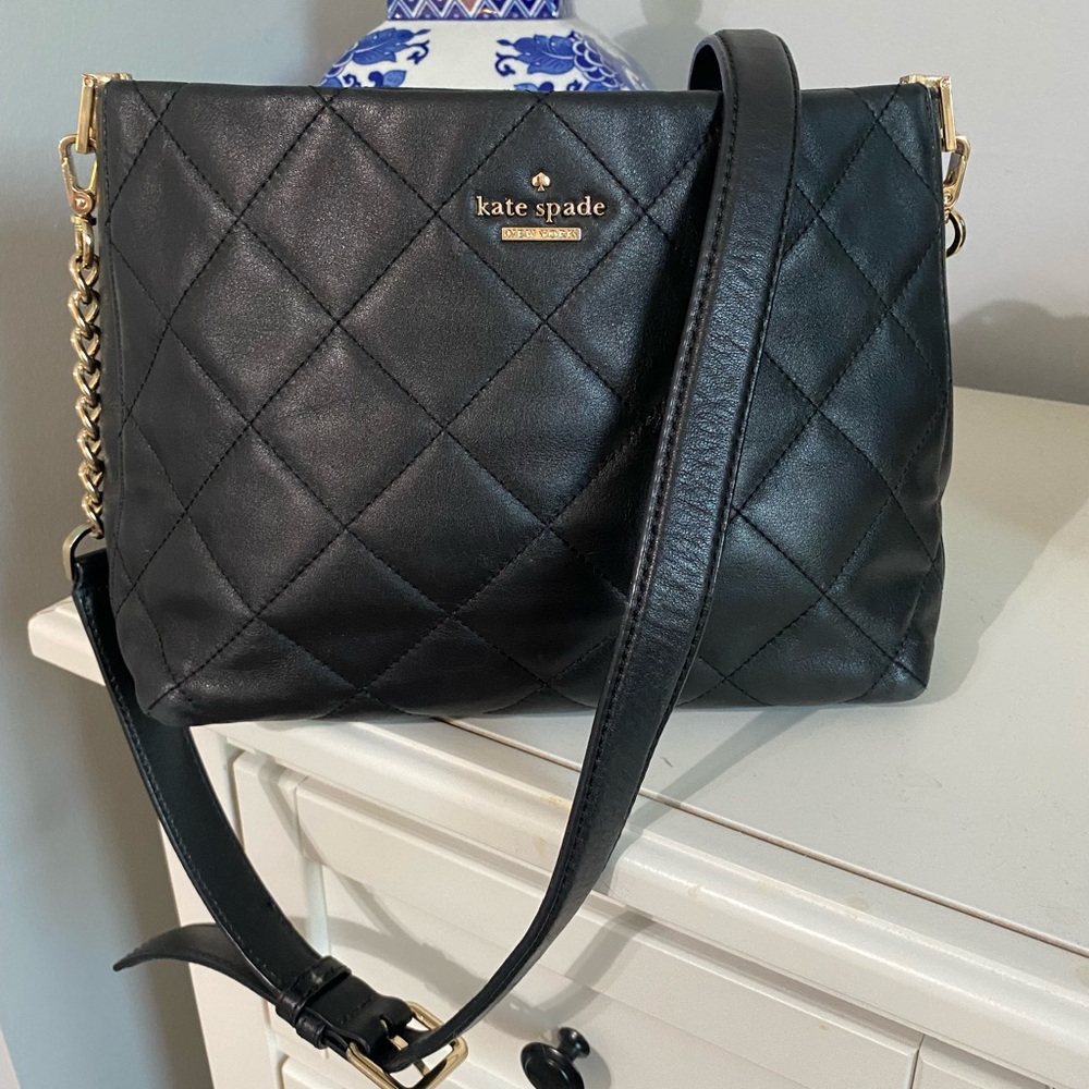 Kate Spade quilted bag gold detail